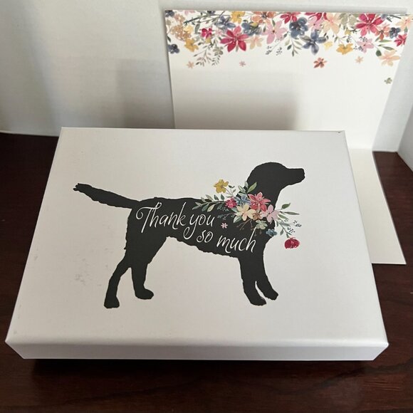 Black Lab "Thank You" Card Stationary Set (BRAND NEW IN DECORATIVE BOX!!) - Picture 3 of 6